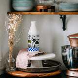 Vintage Italian Milk Bottle 1970s | Art Deco Collectible | Retro Kitchen Decor