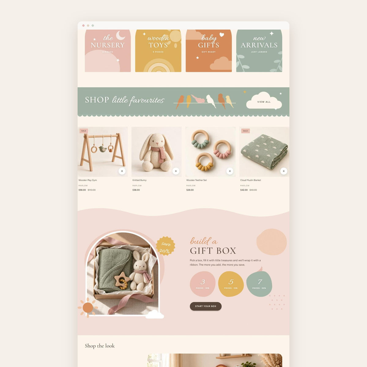 MARLOW boho nursery Shopify theme, preview 2