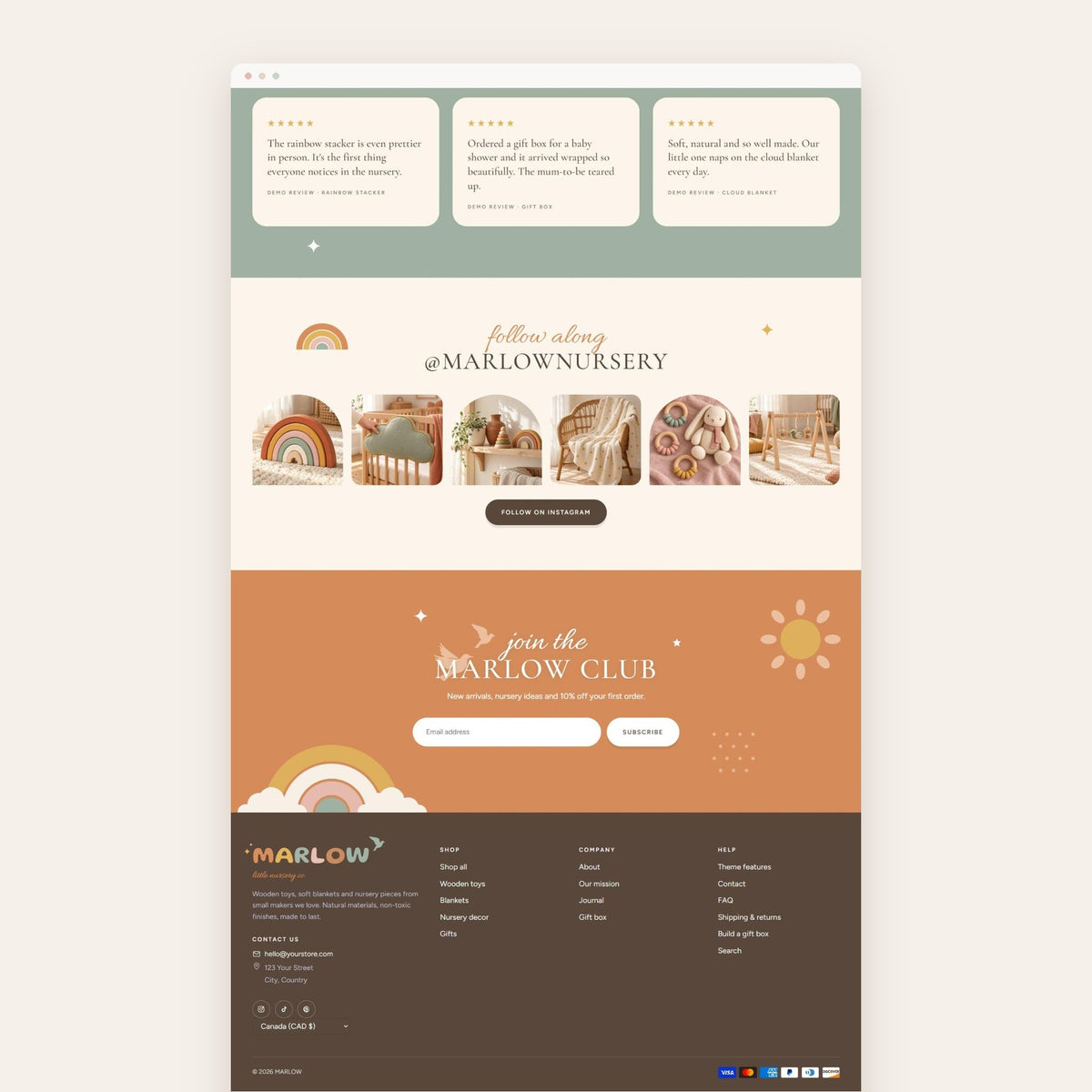 MARLOW boho nursery Shopify theme, preview 6