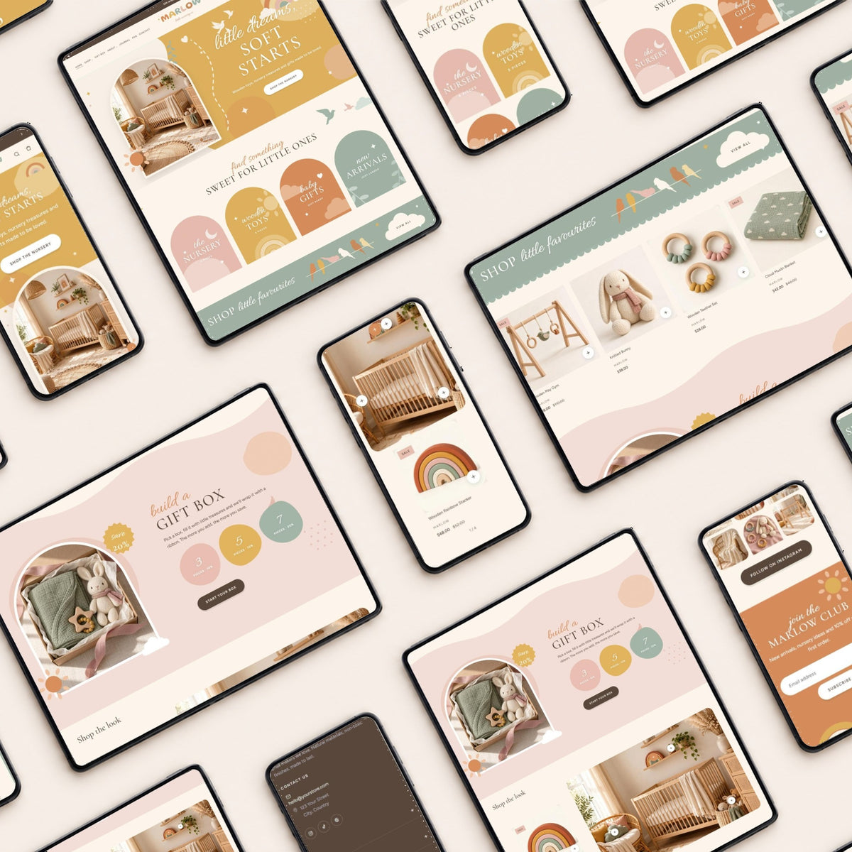MARLOW boho nursery Shopify theme, preview 4