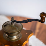 Vintage Art Meston Le Poder Coffee Grinder – Copper & Wood Manual Coffee Mill