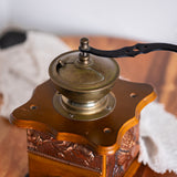 Vintage Art Meston Le Poder Coffee Grinder – Copper & Wood Manual Coffee Mill