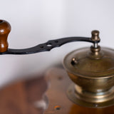 Vintage Art Meston Le Poder Coffee Grinder – Copper & Wood Manual Coffee Mill