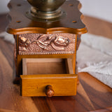 Vintage Art Meston Le Poder Coffee Grinder – Copper & Wood Manual Coffee Mill