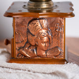 Vintage Art Meston Le Poder Coffee Grinder – Copper & Wood Manual Coffee Mill