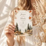 Autumn Woodland Wedding Invitation Template