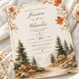 Autumn Woodland Wedding Invitation Template
