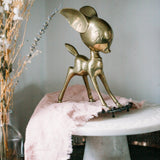 Vintage Brass Deer Figurine | Retro Farmhouse Decor | Animal Statue Collectible