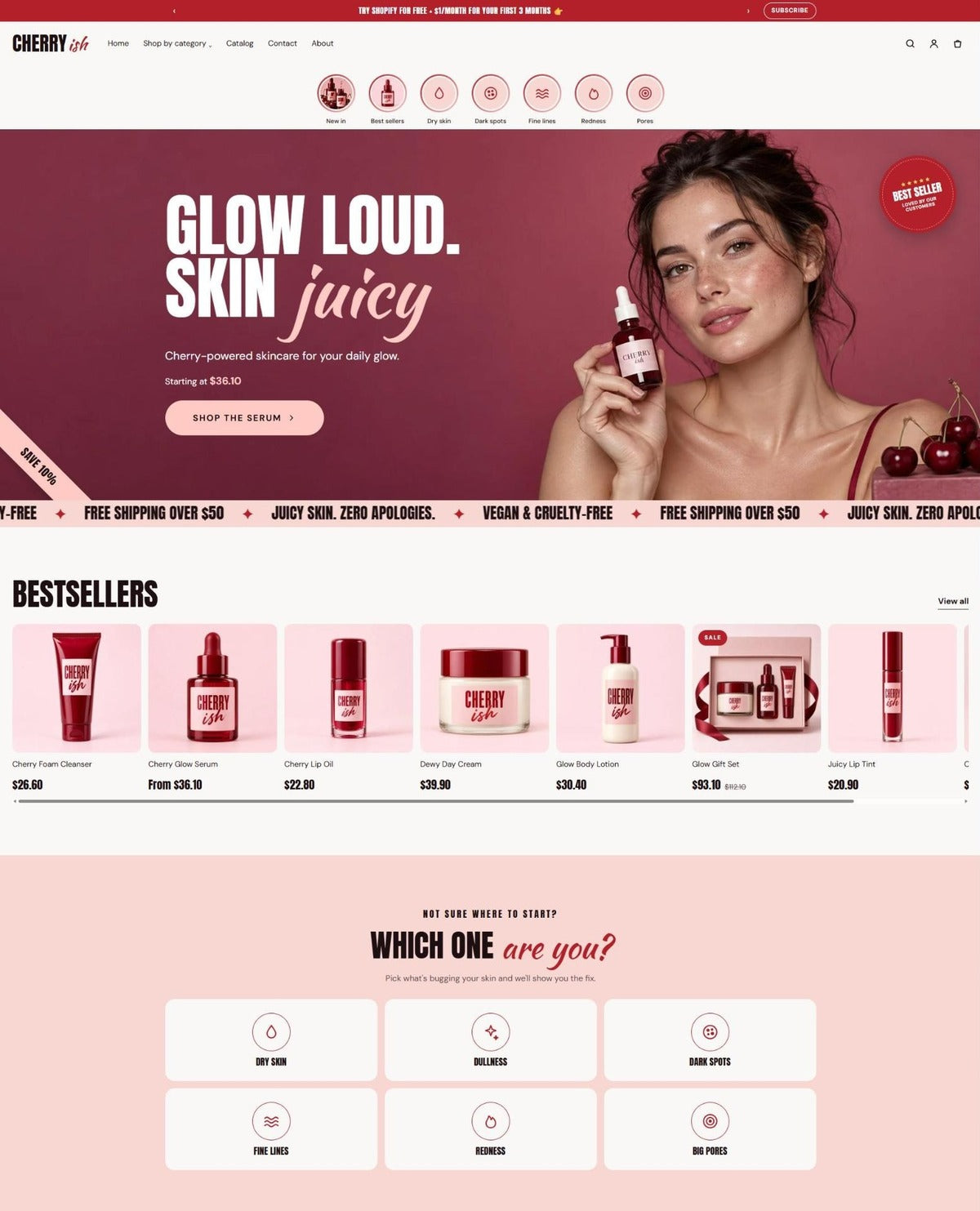 Cherry hero and bestsellers #page