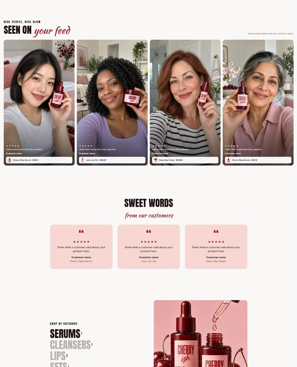Cherry video reviews and testimonials #page