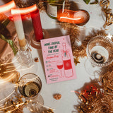 Wine Christmas Party Invitation Template | Editable Canva Pink Holiday Invite