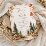 Autumn Woodland Wedding Invitation Template