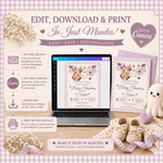 How to edit, download and print a Little Boo Halloween baby shower invitation in Canva