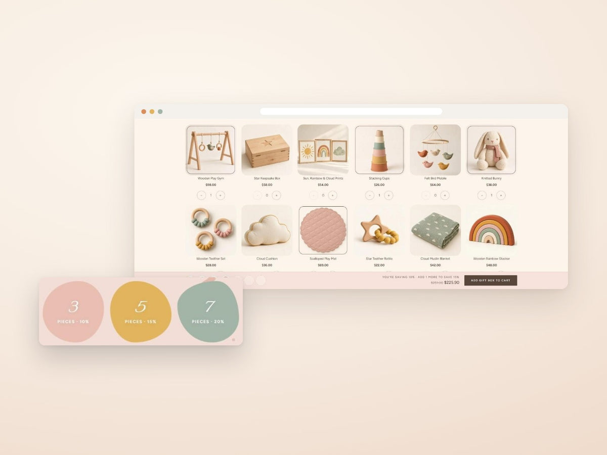 Build-a-gift-box page