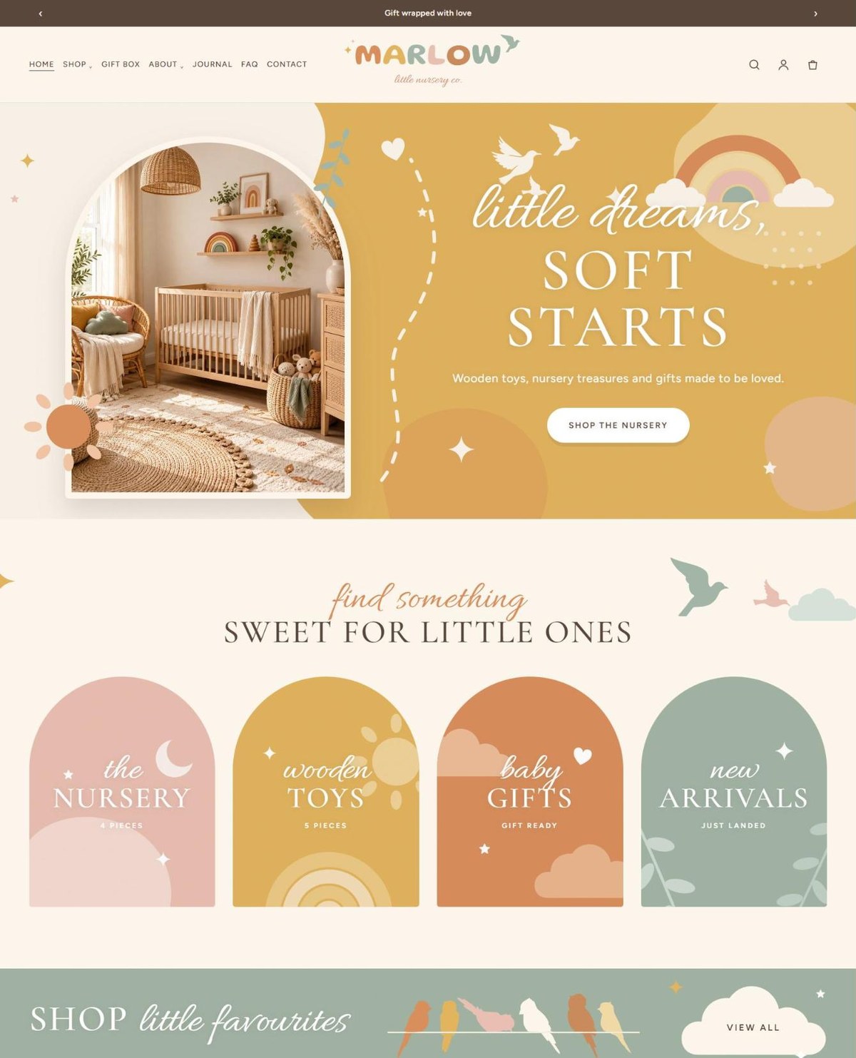 MARLOW hero and shop by category #page