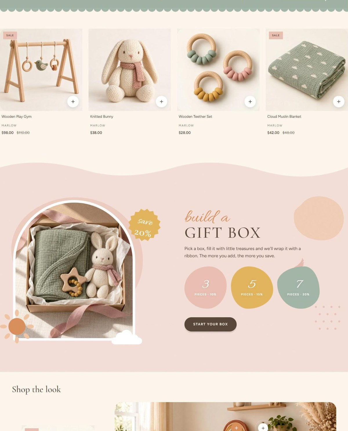 MARLOW products and gift box #page