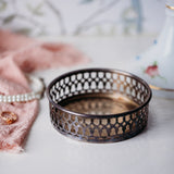 Vintage Moroccan Copper Tray E.P. | Small Decorative Tray | Jewelry Dish or Candle Holder | Boho & Cottagecore Home Decor