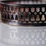 Vintage Moroccan Copper Tray E.P. | Small Decorative Tray | Jewelry Dish or Candle Holder | Boho & Cottagecore Home Decor