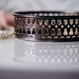 Vintage Moroccan Copper Tray E.P. | Small Decorative Tray | Jewelry Dish or Candle Holder | Boho & Cottagecore Home Decor