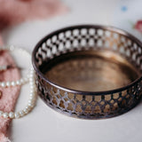 Vintage Moroccan Copper Tray E.P. | Small Decorative Tray | Jewelry Dish or Candle Holder | Boho & Cottagecore Home Decor
