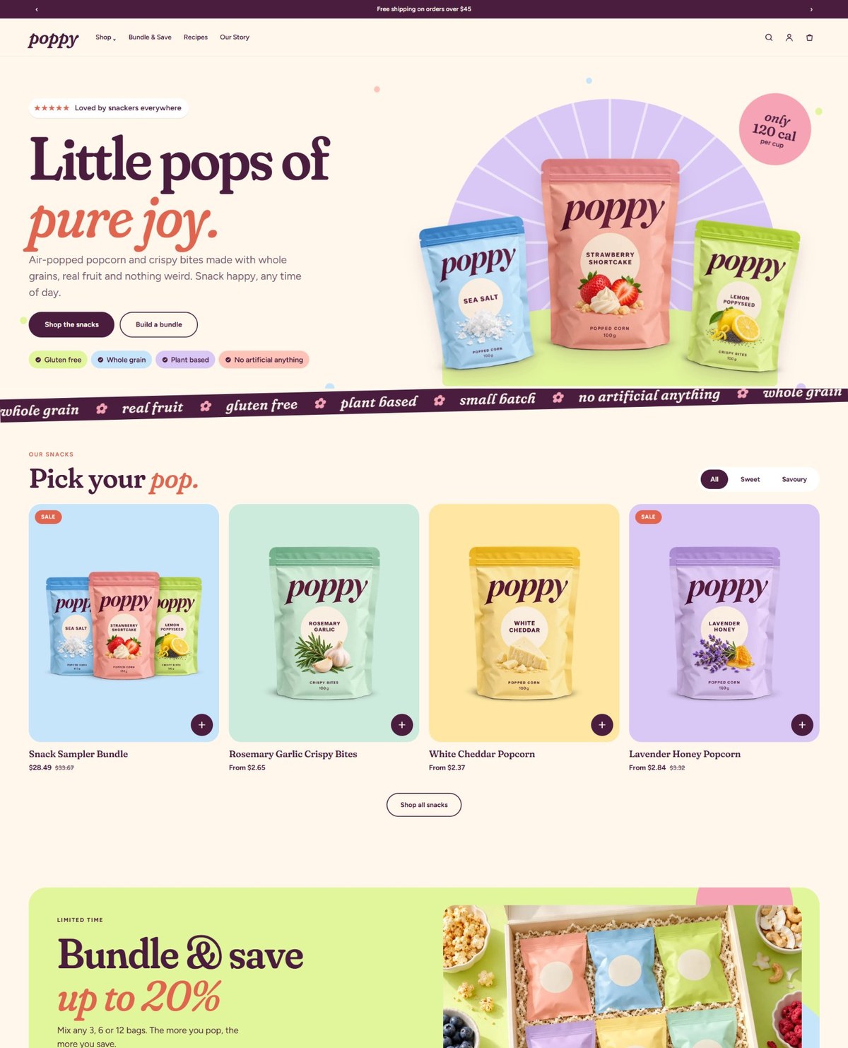 POPPY hero and product grid #page