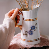 Polish Vintage Porcelain Carafe – Romantic Kitchen Styling Piece