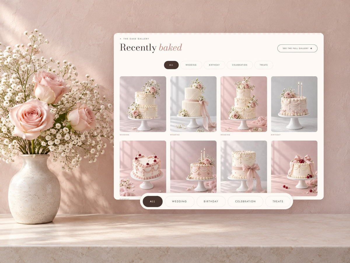 Filterable cake gallery