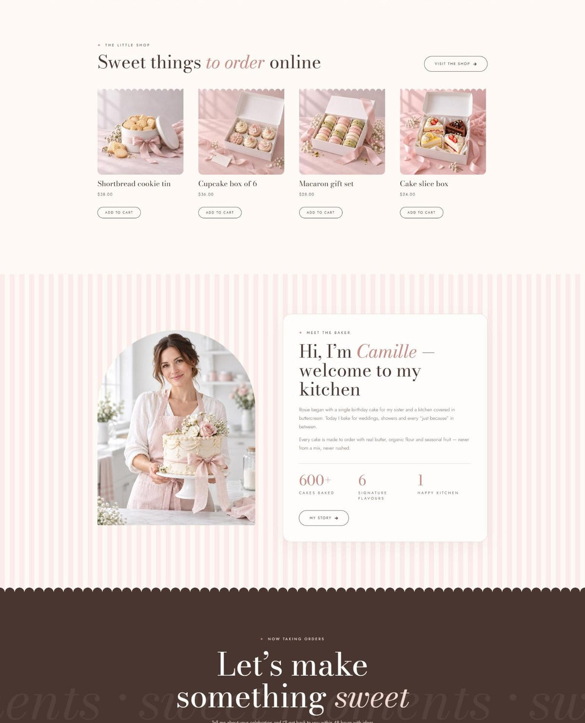 ROSIE shop and meet the baker #page