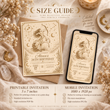 Sagittarius Birthday Invitation Template – Vintage Celestial Zodiac Invite