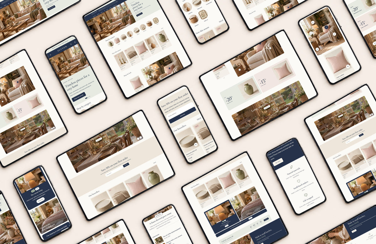SUTTON on desktop, tablet and phone #page