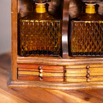 Amber glass decanter for bar cart styling