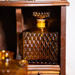 Amber glass barware decor for vintage interiors