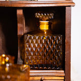 Amber glass barware decor for vintage interiors