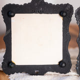 Vintage Cast Iron Trivet Set with Autumn Harvest Tiles