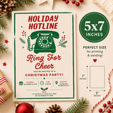 Retro Christmas Party Invitation Template | Editable Canva Holiday Invite