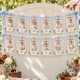 Vintage Circus First Year Photo Banner – Editable Canva Template