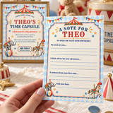 Vintage Circus Time Capsule Sign & Cards – Editable Canva Templates