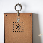 Rustic retro weather station wall hanging with warm wood finish and vintage character
