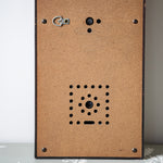 rustic retro weather station wall hanging with warm wood finish and vintage character