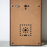 rustic retro weather station wall hanging with warm wood finish and vintage character