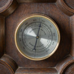 Decorative mid century modern weather station in vertical wooden frame