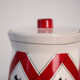 Vintage Scottie Dog Cookie Jar by MSRF Inc – Red Argyle Retro Kitchen Canister