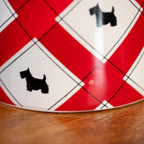 Vintage Scottie Dog Cookie Jar by MSRF Inc – Red Argyle Retro Kitchen Canister