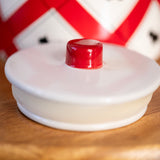 Vintage Scottie Dog Cookie Jar by MSRF Inc – Red Argyle Retro Kitchen Canister