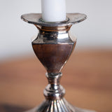 Vintage Silver Plated Candlestick Holders Pair – Britannia Plate Style Candle Holders
