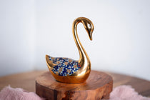 Vintage gold swan figurine made in Spain