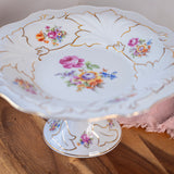 Vintage Weimar Porcelain Cake Stand Set | Floral Dessert Plates Made in East Germany