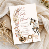 Western Horse Wedding Invitation Template – Editable in Canva