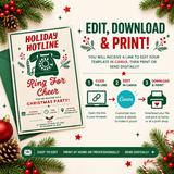 Retro Christmas Party Invitation Template | Editable Canva Holiday Invite