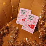 Wine Christmas Party Invitation Template | Editable Canva Pink Holiday Invite